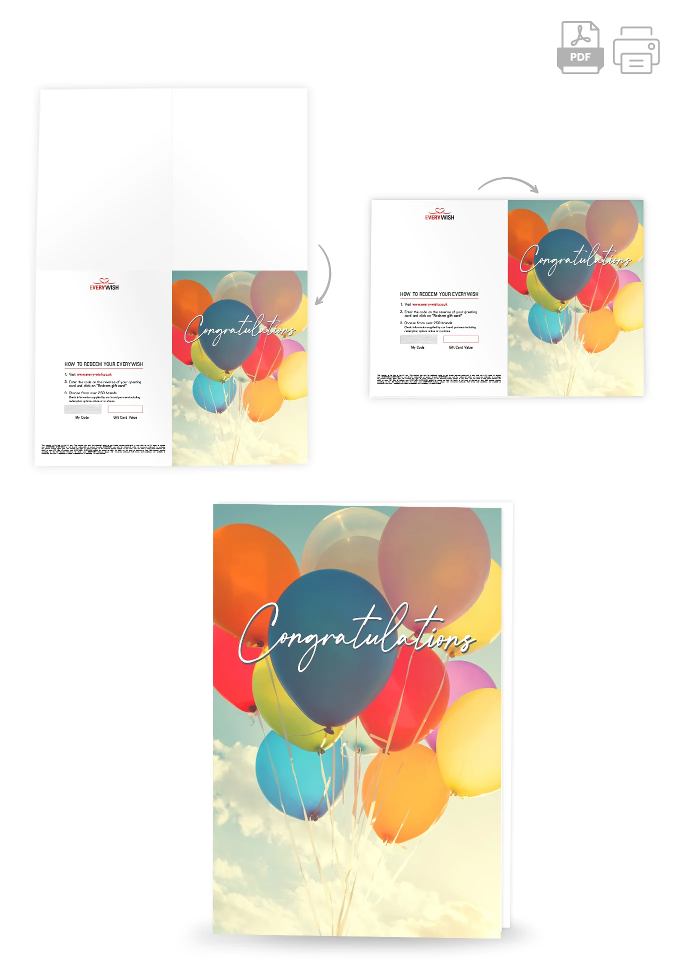 Congratulations - Colourful balloons - Image 4