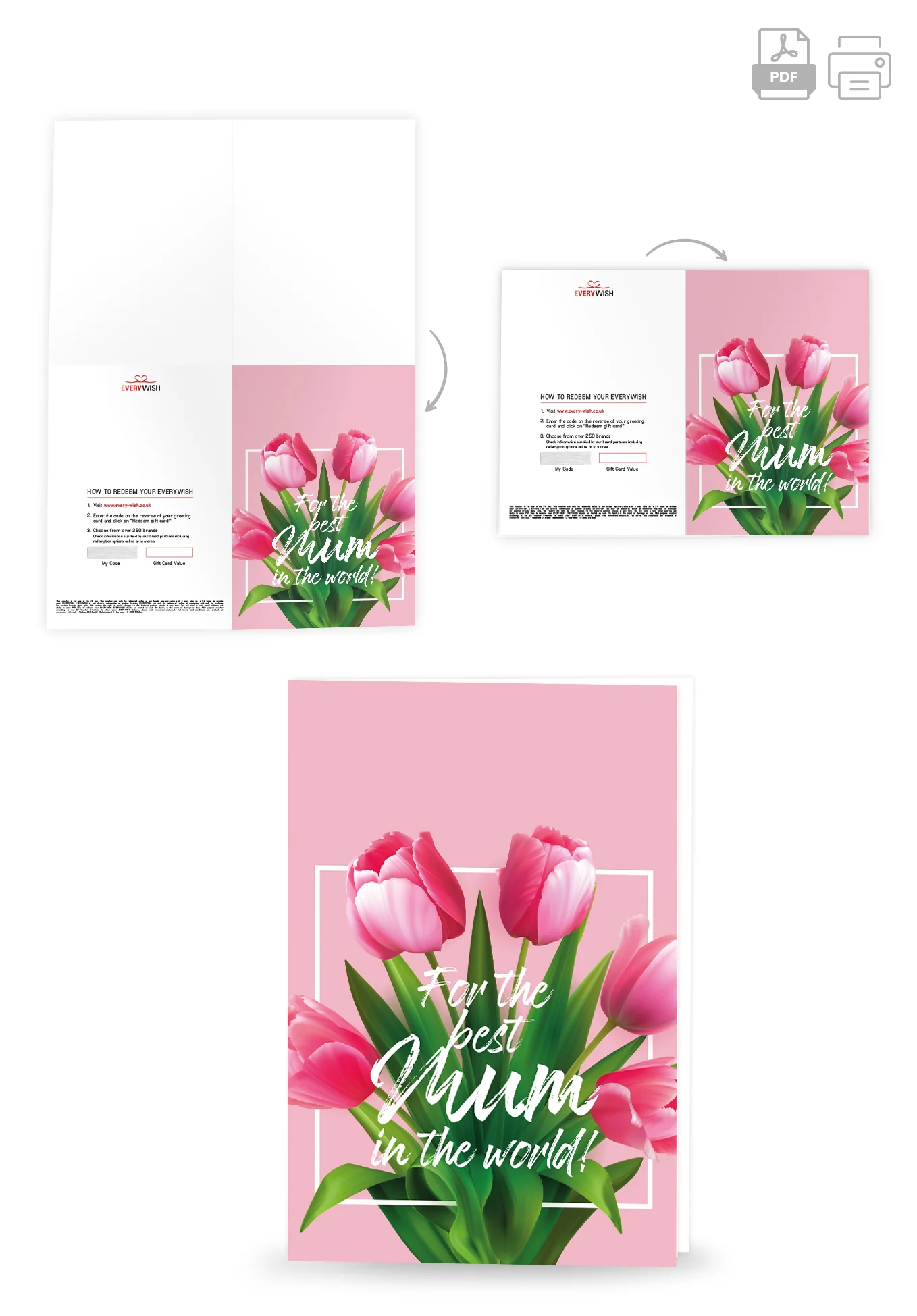 For the best Mum - Pink Tulips - Image 4