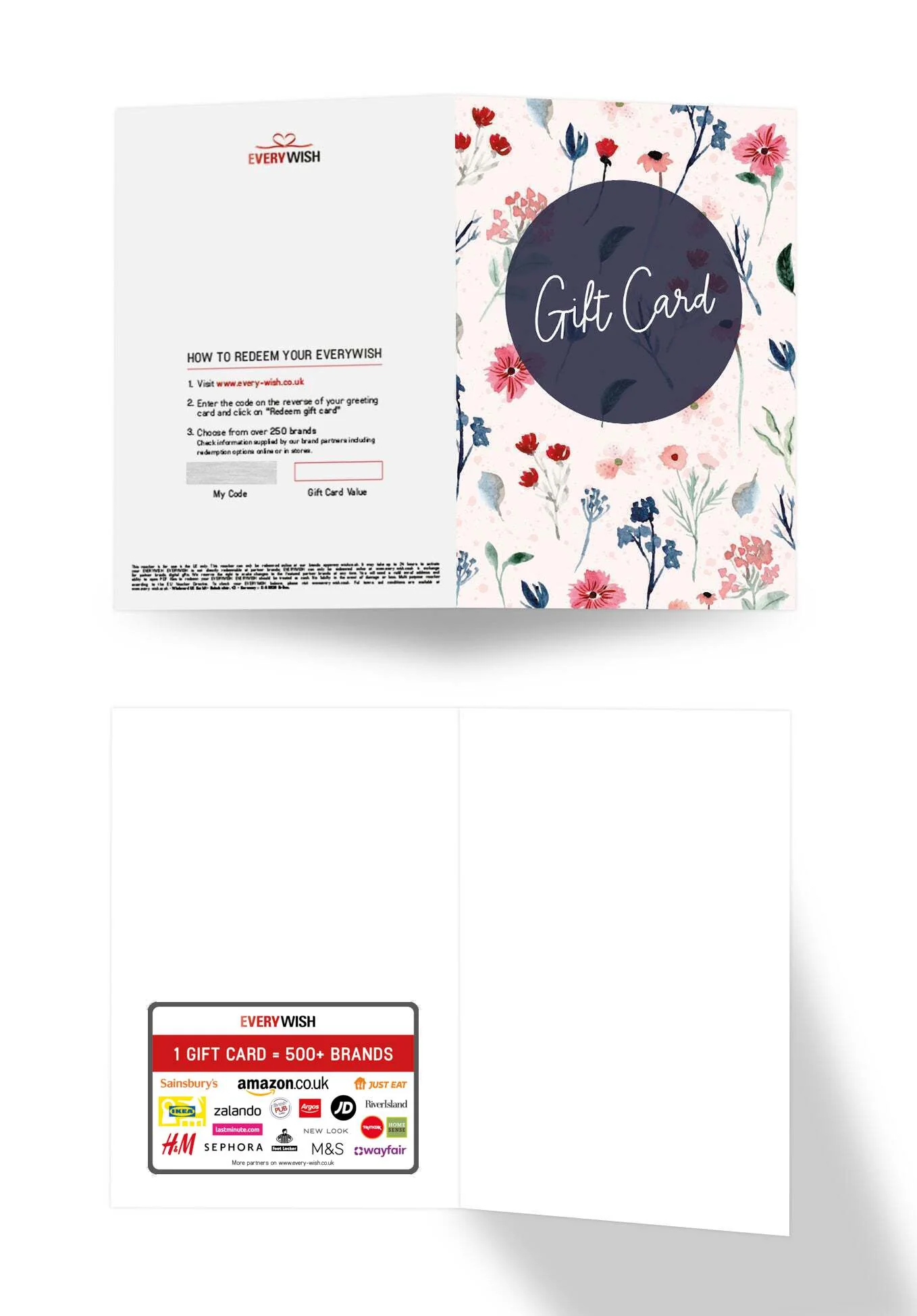 Gift Card - Watercolour Flowers - Image 3