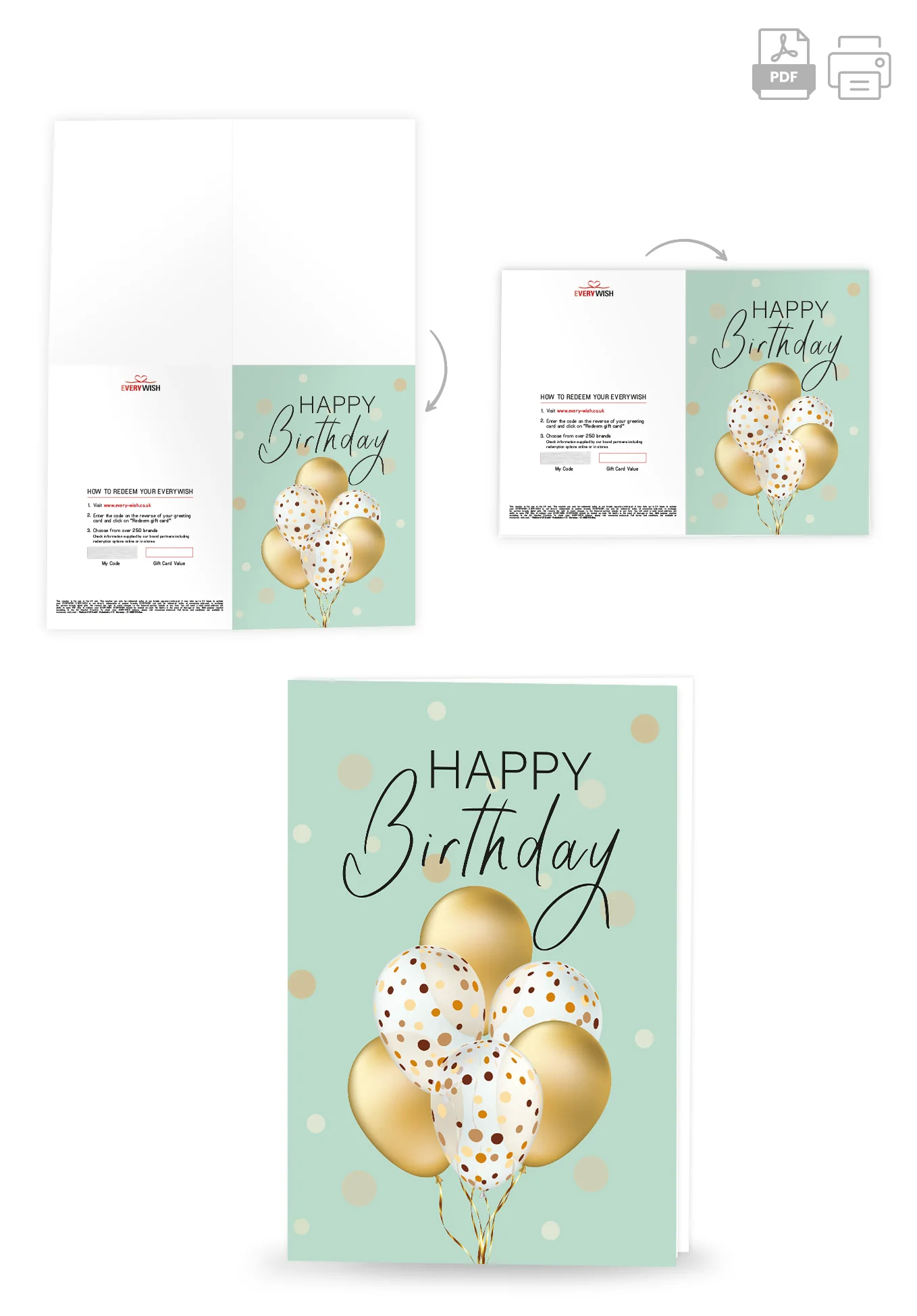 Happy Birthday - Balloons Gold - Image 4