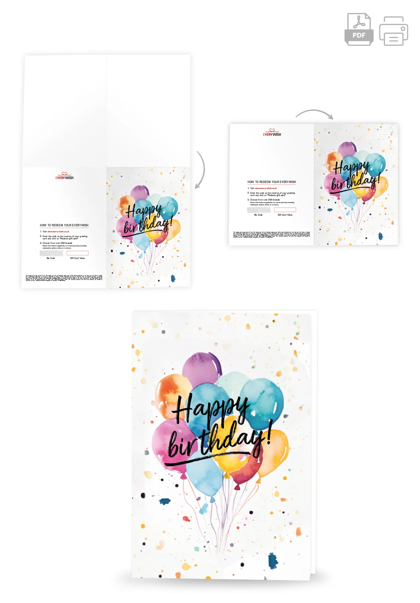 Happy Birthday - Colourful balloons - Image 4