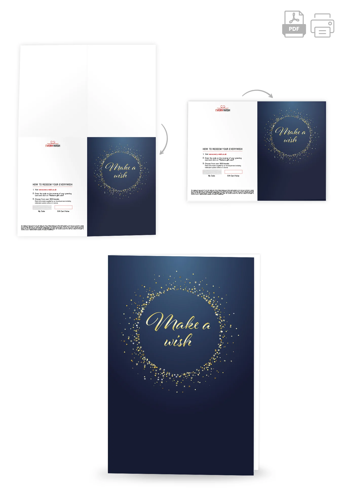 Make a wish - Gold Blue - Image 4
