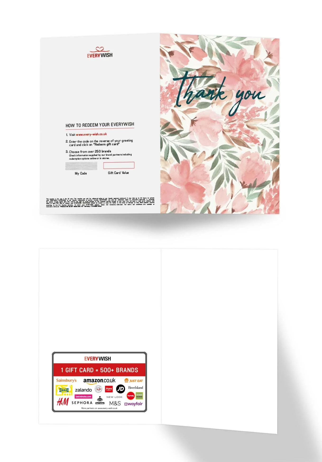 Thank you - Watercolour Flower - Image 3